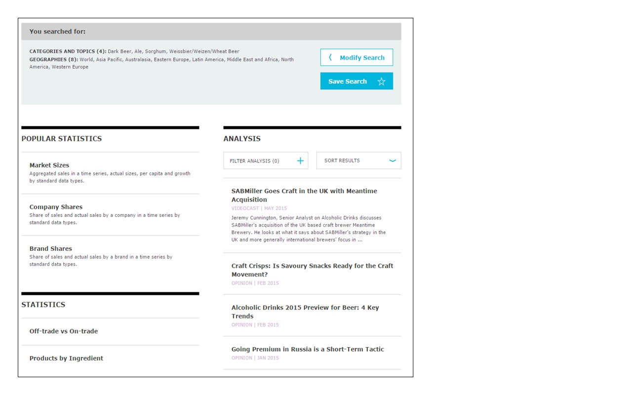 Wireframe: Results Page