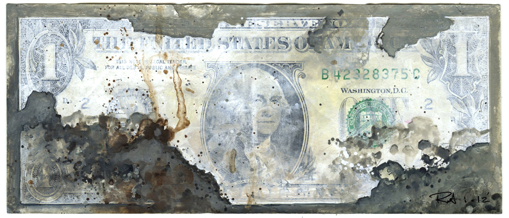 Faded_One Dollar Bill