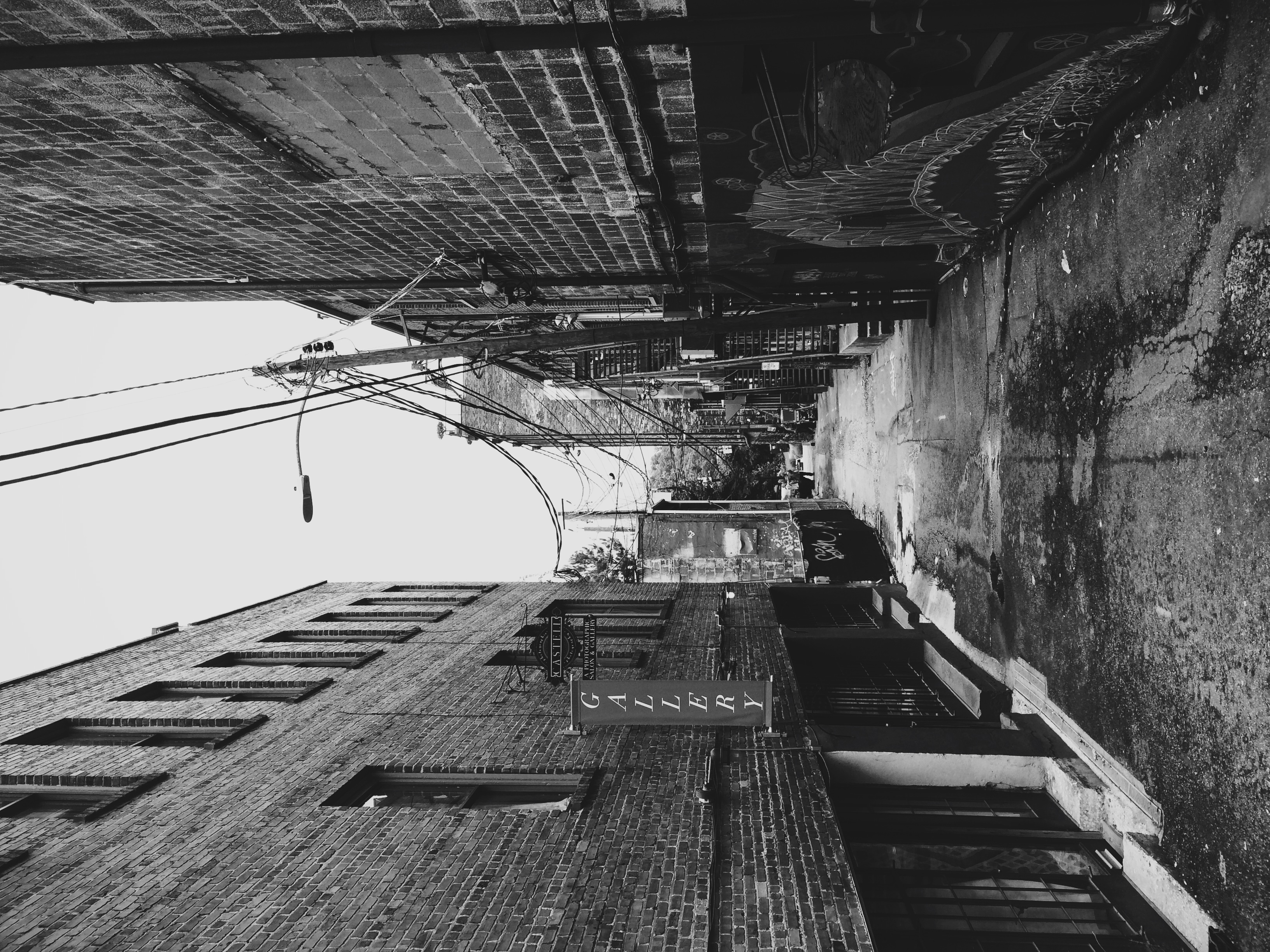 Exploring the alleys of Asheville.