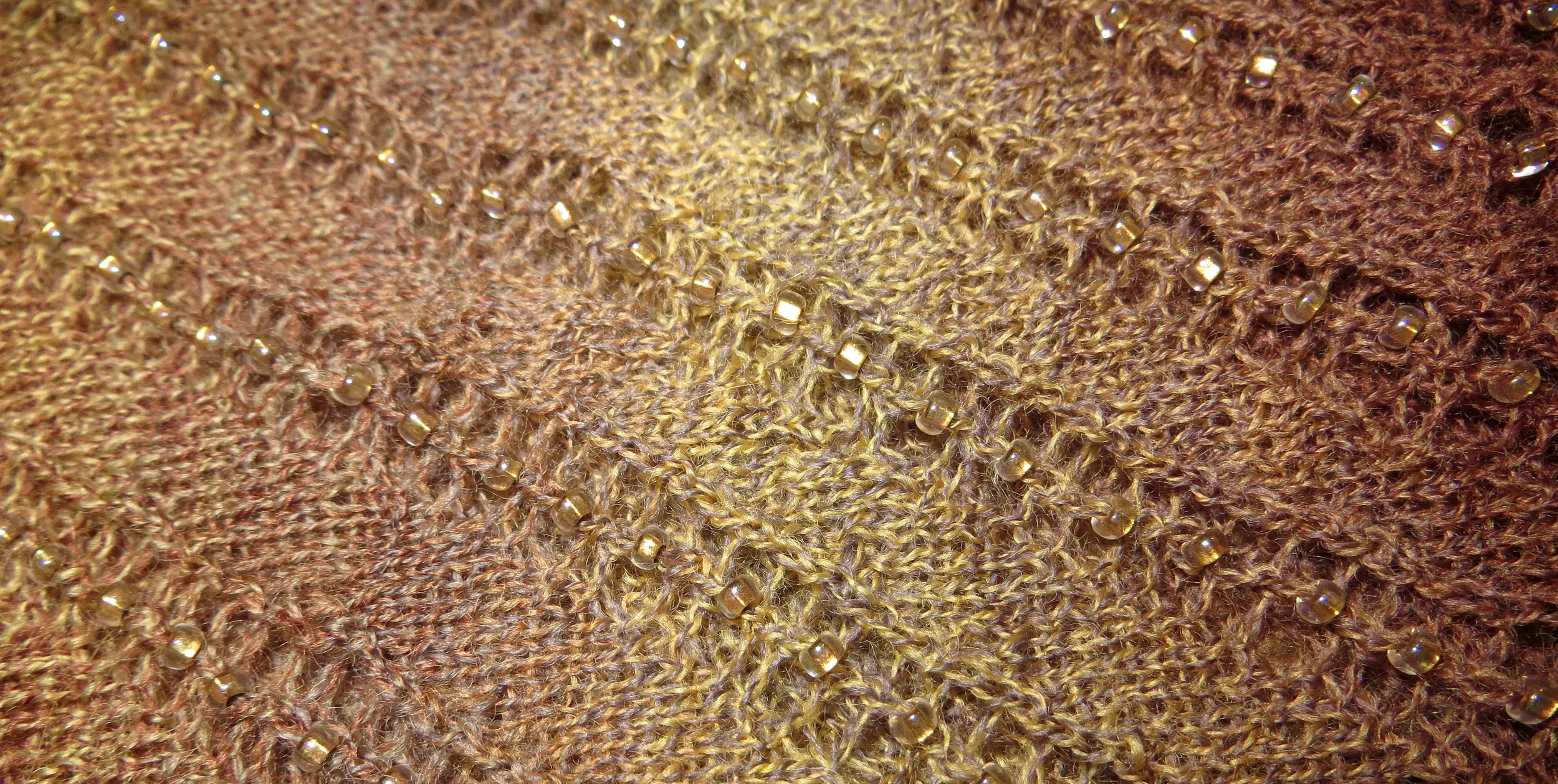 Beaded lace cowl detail