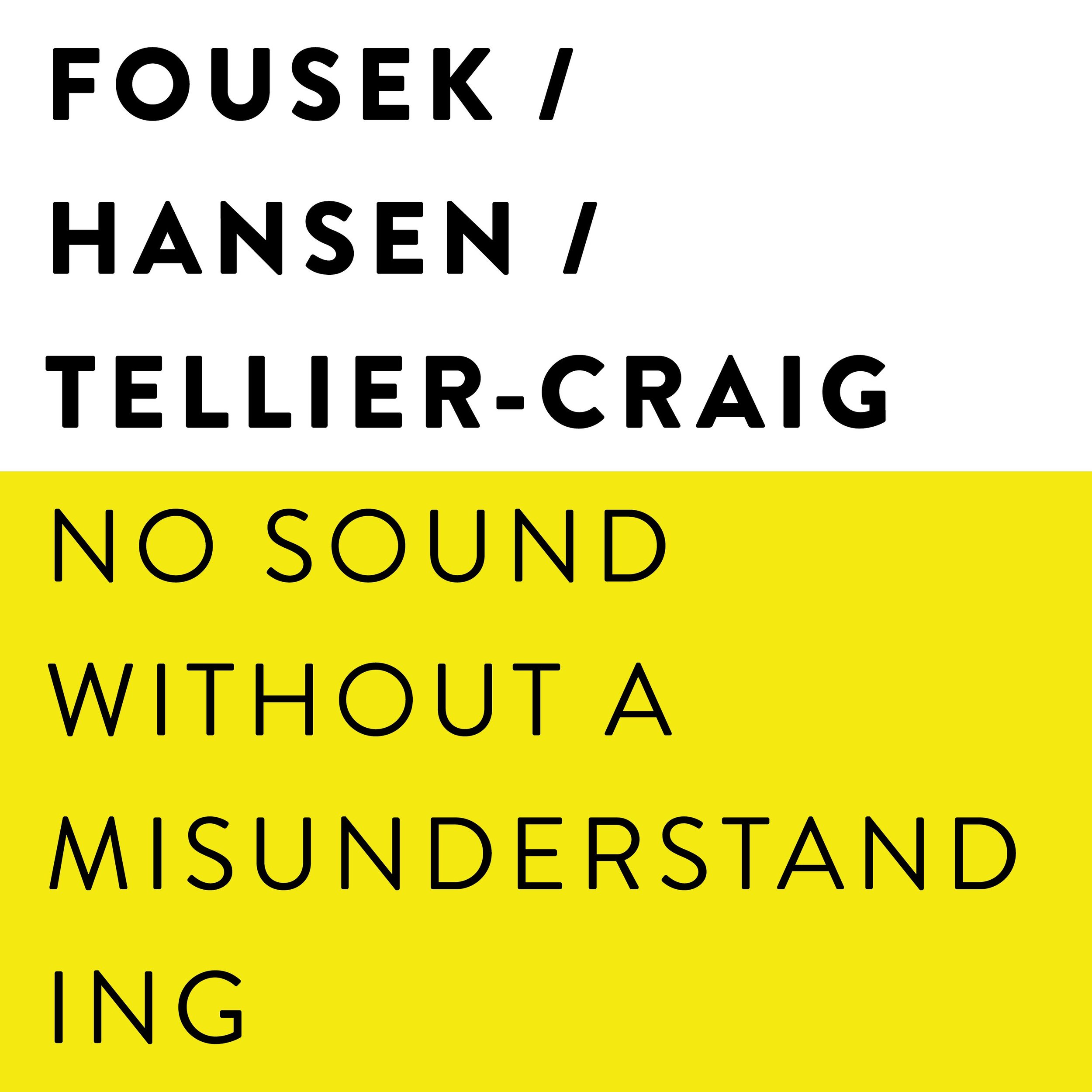 No Sound Without a Misunderstanding (2016)