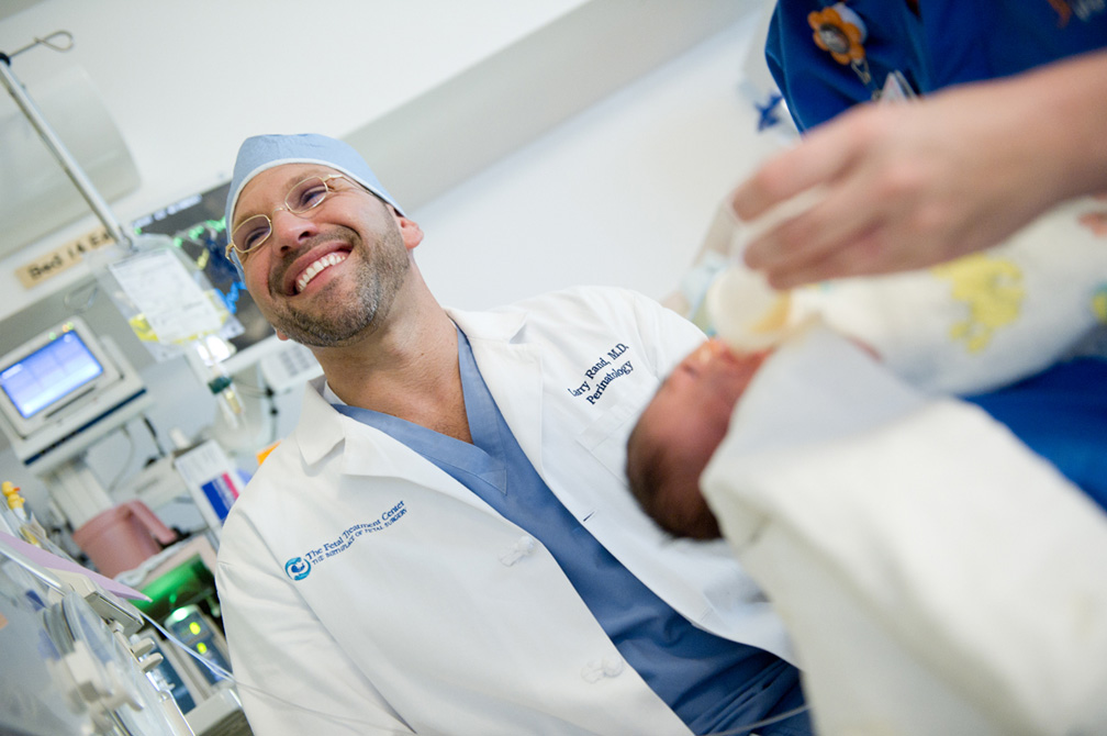 Dr. Larry Rand in NICU at UCSF Medical Center