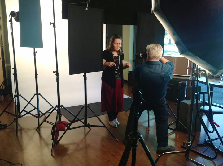 Christian photographing Gabby.