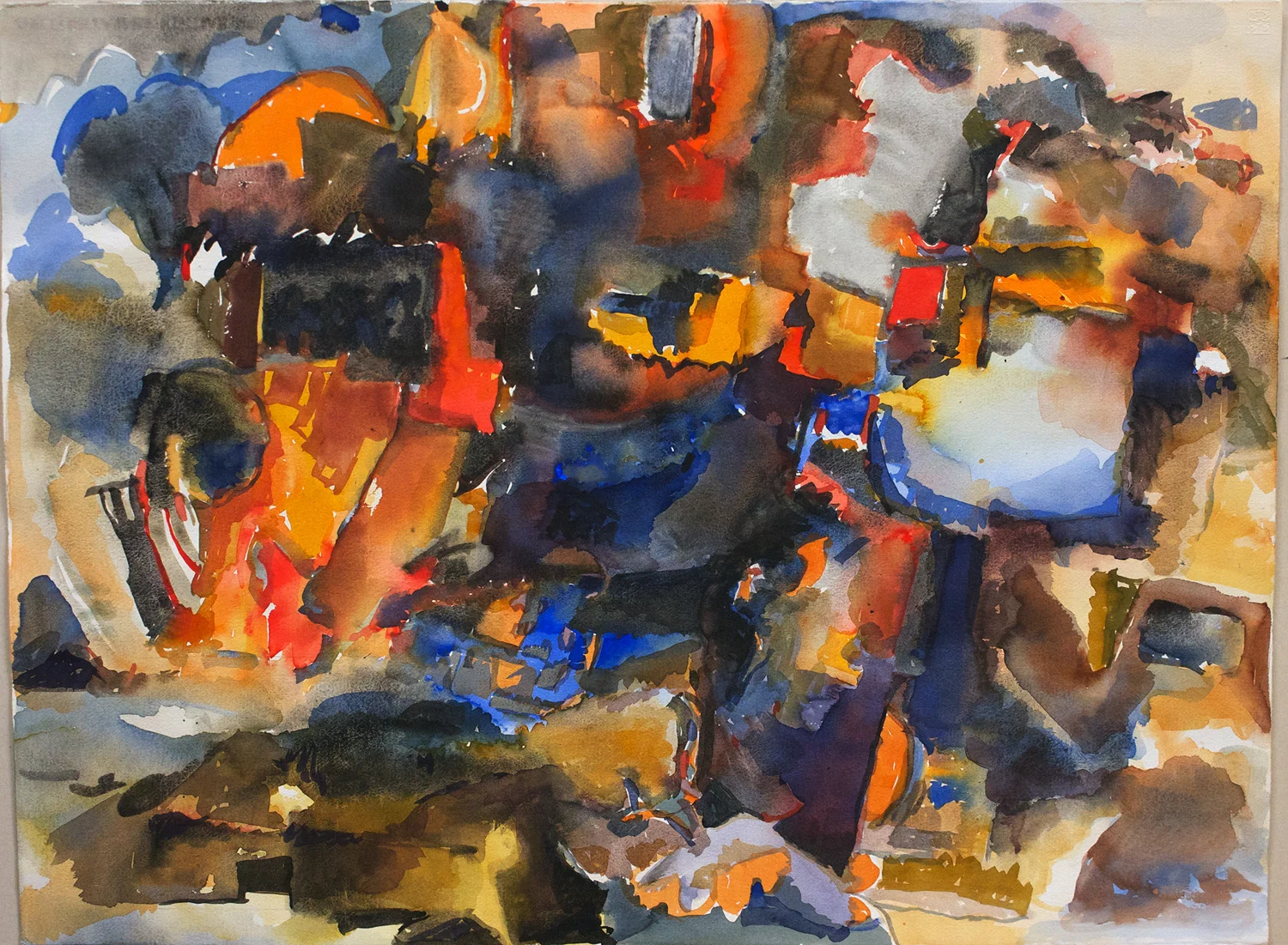 D.P.J. 2013 , 22” x 30”, watercolor on paper, 2013