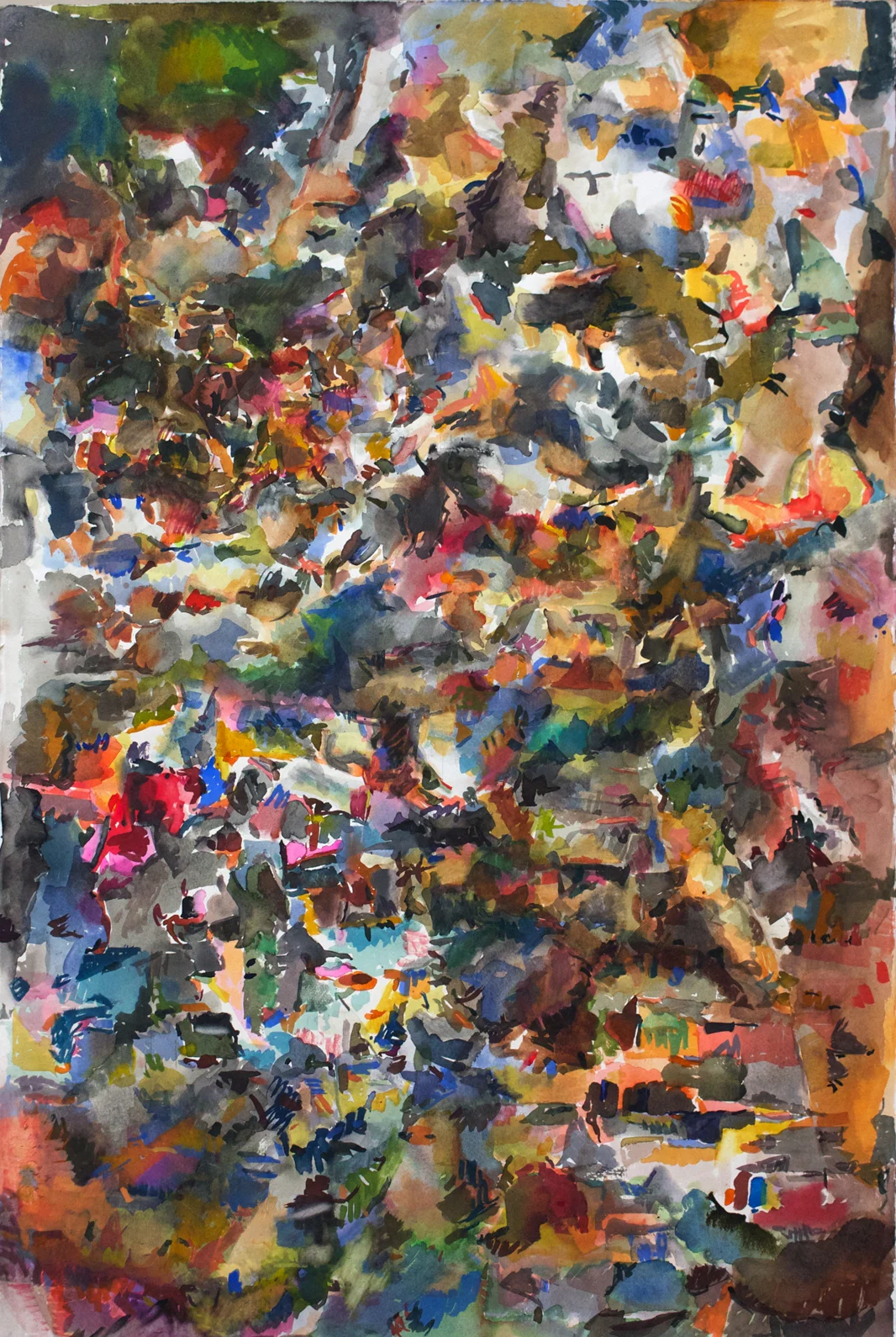 Untitled , 40” x 26.25”, watercolor on paper, 2013