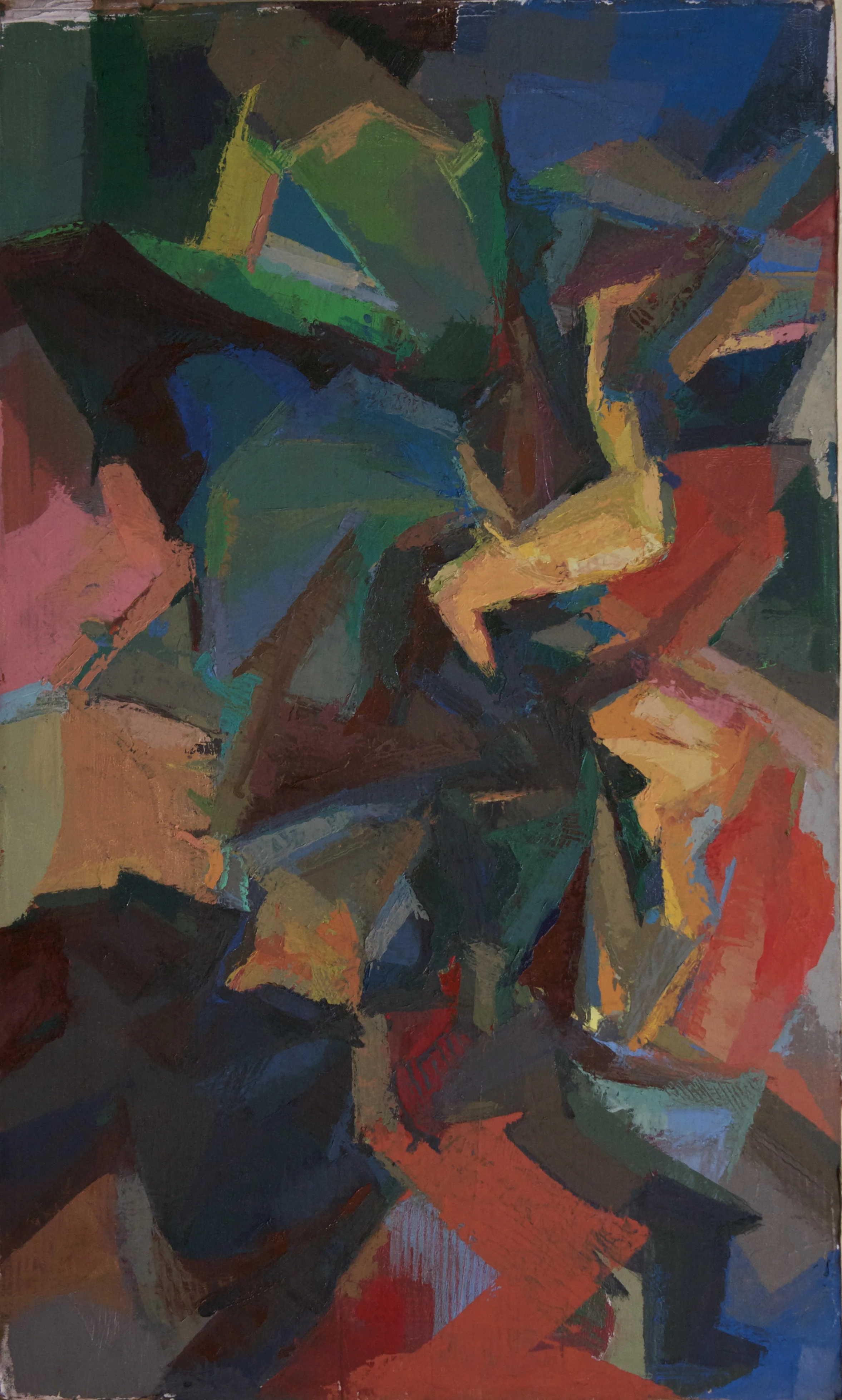 Booster , oil on cardboard, 16” x 12”, 2015