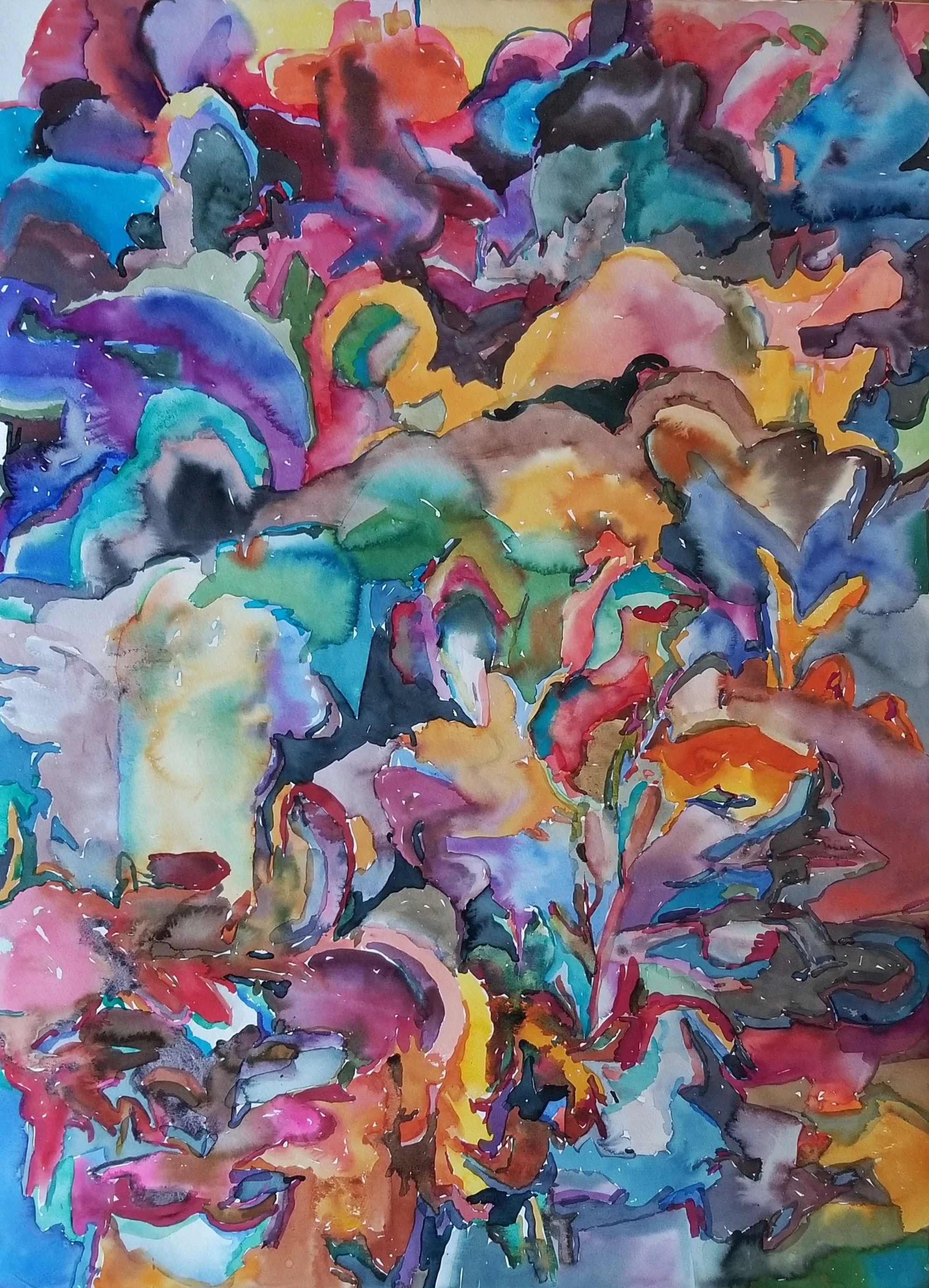 Religious Smog , 30” x 22”, watercolor on paper, 2014