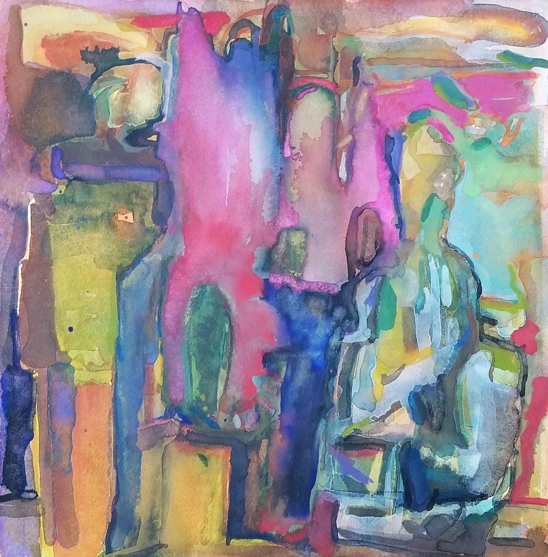 Meeting , 12” x 12”, watercolor on paper, 2012