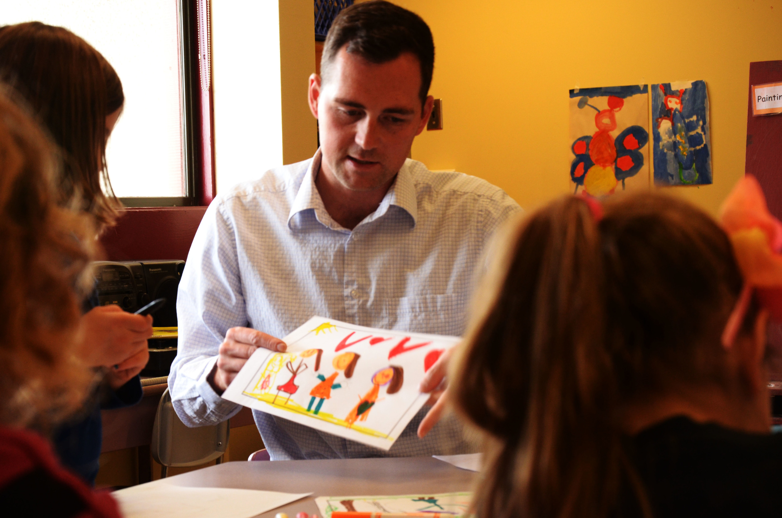 Brian Friesen Sales manager of FriesenPress teaching and helping kids to tell stories at Story Studio.JPG