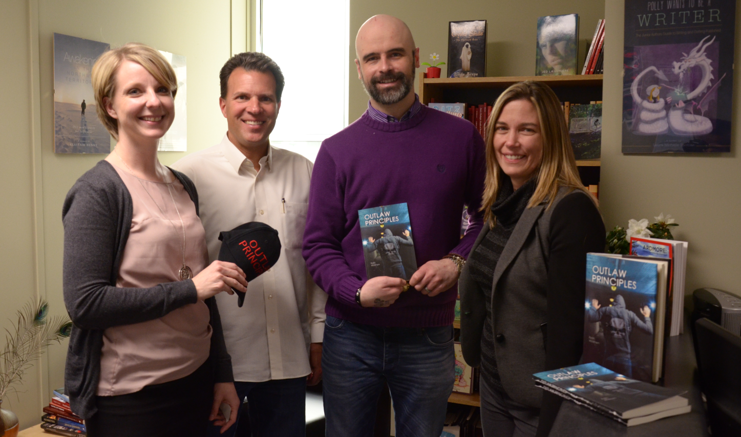Author Ryan Wickham with FriesenPress Management Team