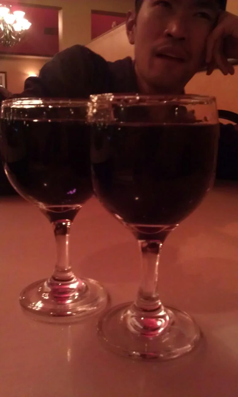 Toasting the last long ride with tiny wines.