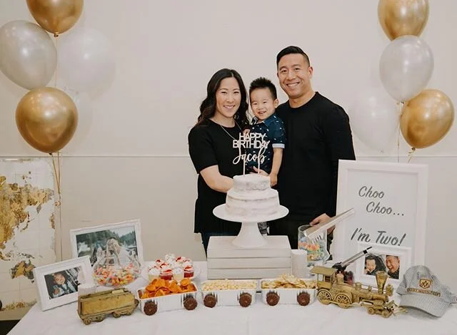 Happy 2nd Birthday to this little guy! ❤️ #choochoo #happybday #birthdayboy #2ndbirthday #cake #wheredoestimego #myboy #family 📷: @andrewmoorevid