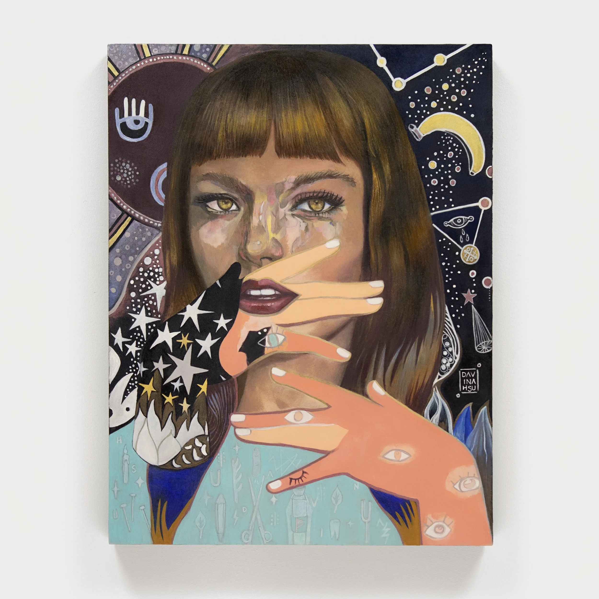 Supreme Love , 2018 Encaustic on penal 24”x18”