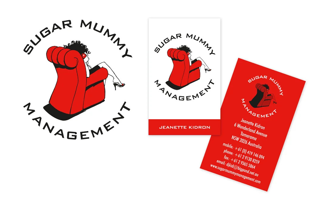 Sugar Mummy Management: branding, business card design and illustration