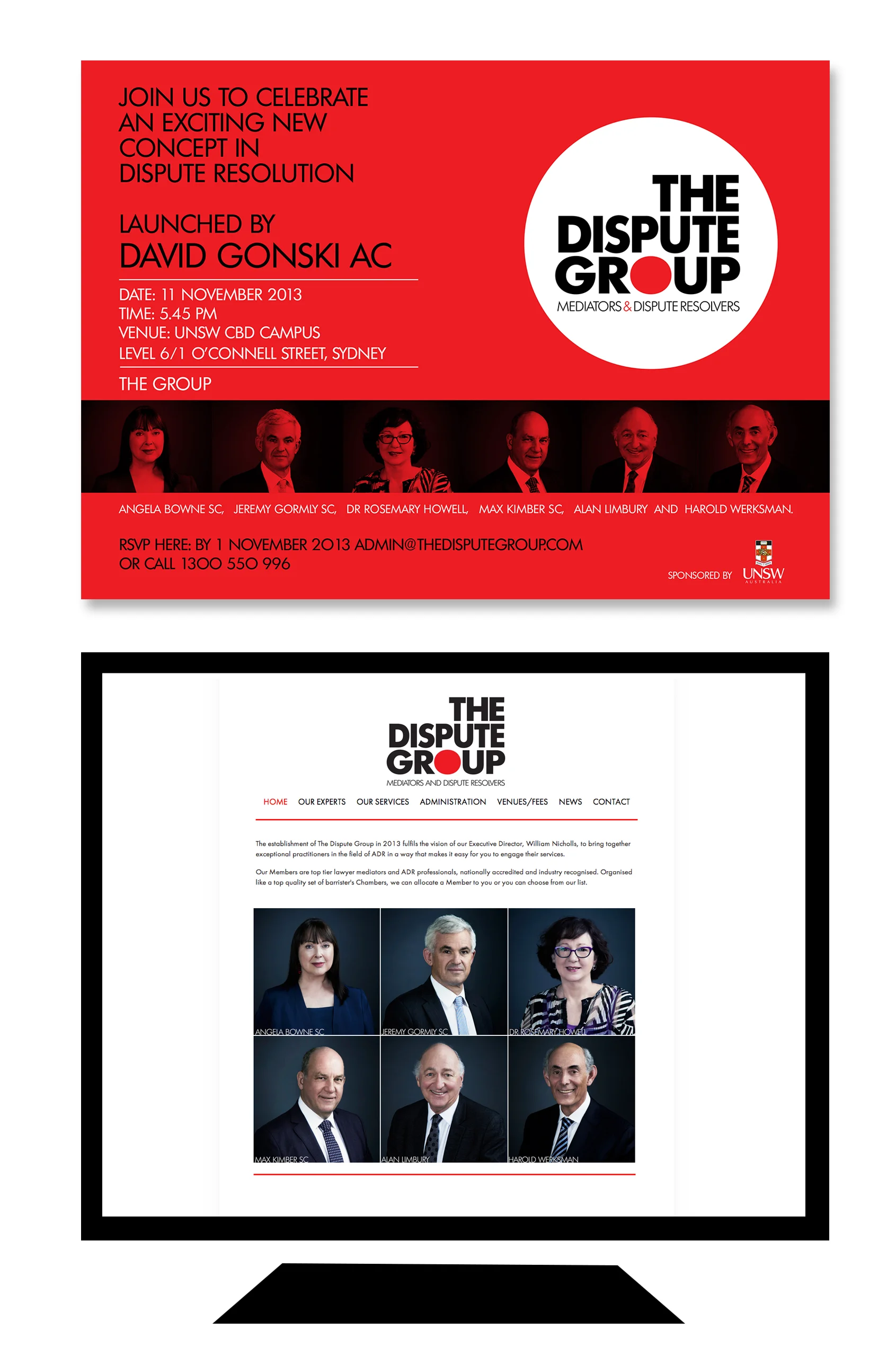 lauch invitation and website
