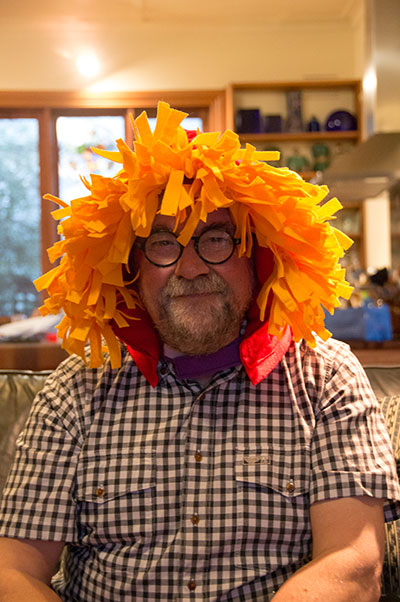 Bonus - Dad wearing the hood. It suits him better!