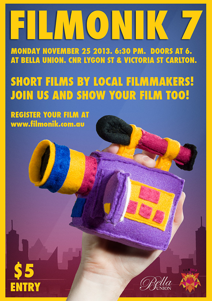 Flyer for Filmonik 7. Commission 2013.