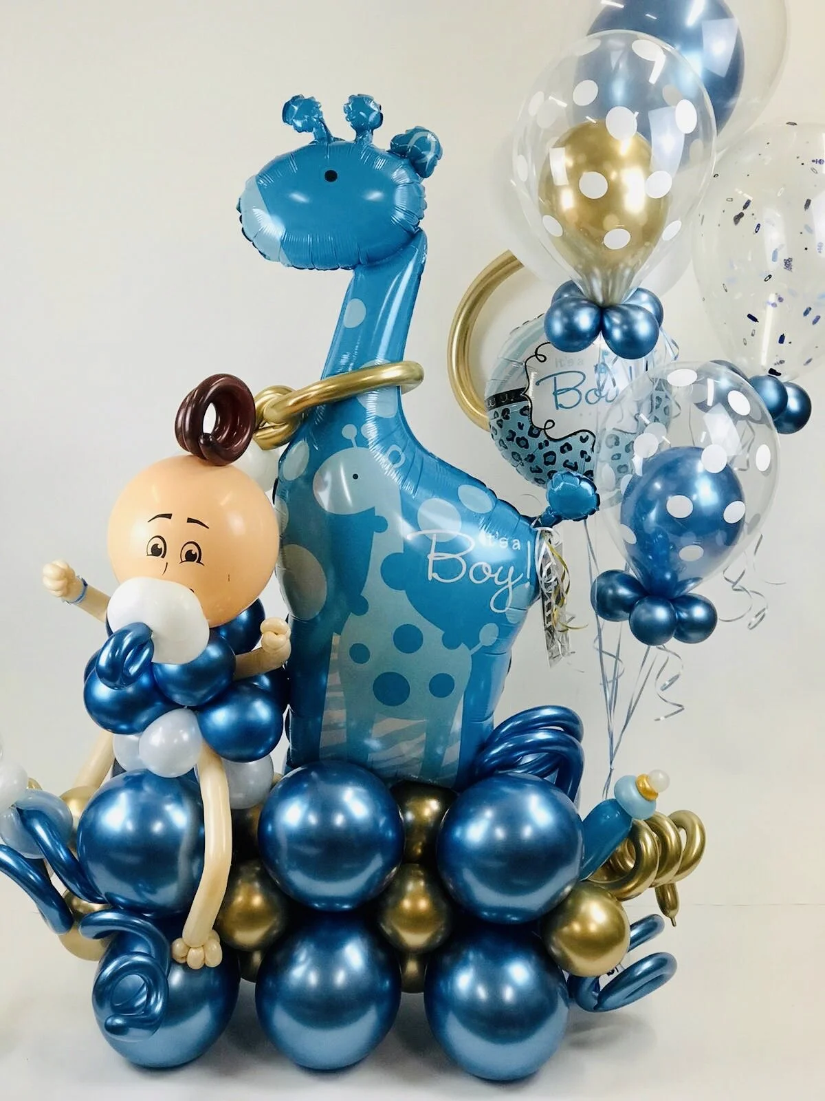 Baby Shower Giraffe Balloon Bouquet 