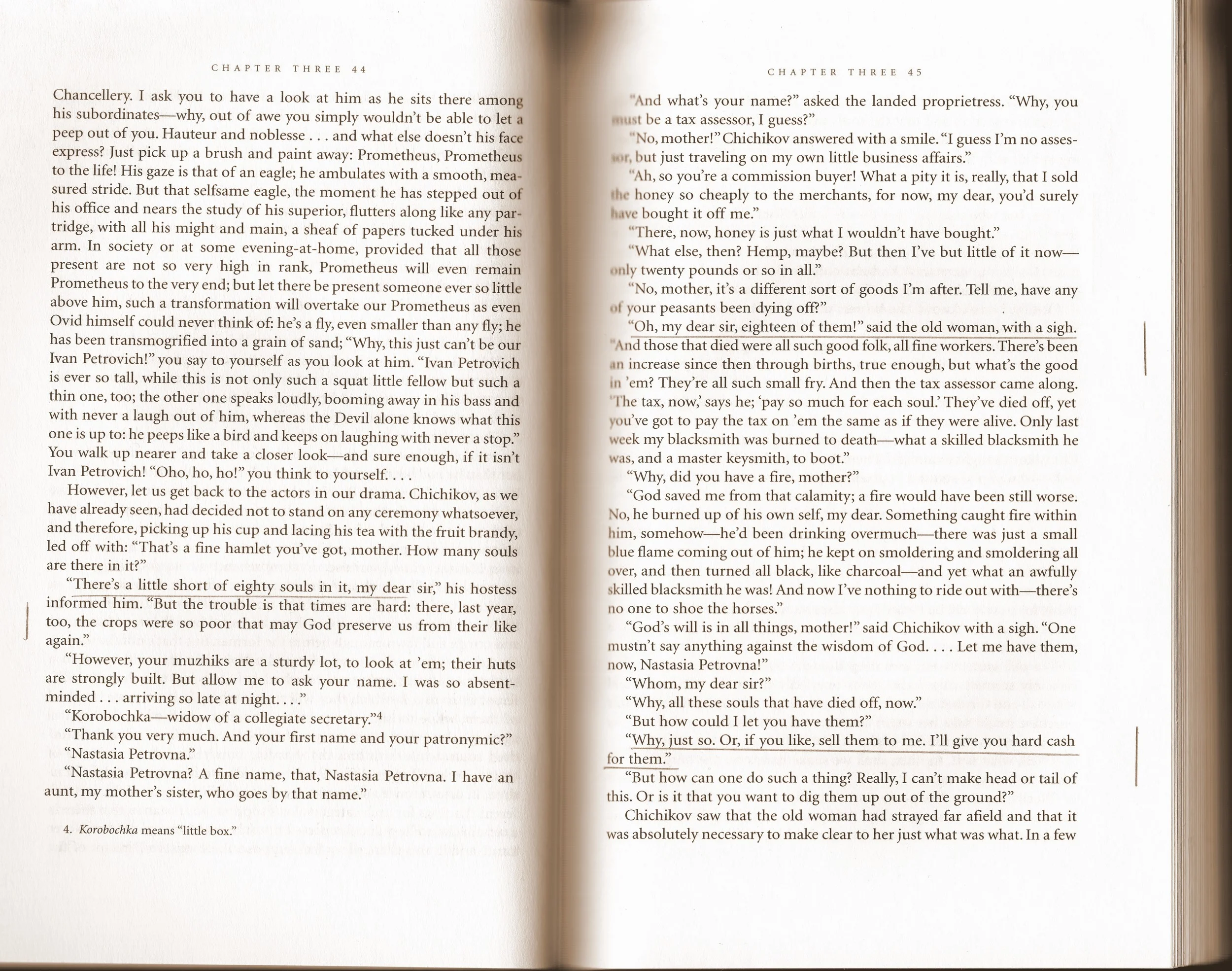 Nikolai Gogol, Dead Souls , translated by Bernard Guilbert Guerney, Yale University Press, 1996