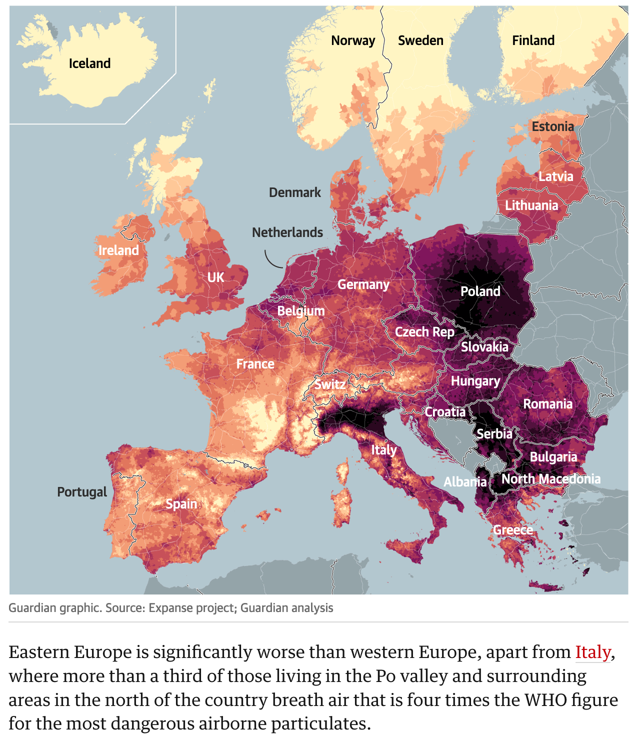  Matthew Taylor and Pamela Duncan, “Revealed: almost everyone in Europe is breathing toxic air”,  The Guardian , September 29 2023 