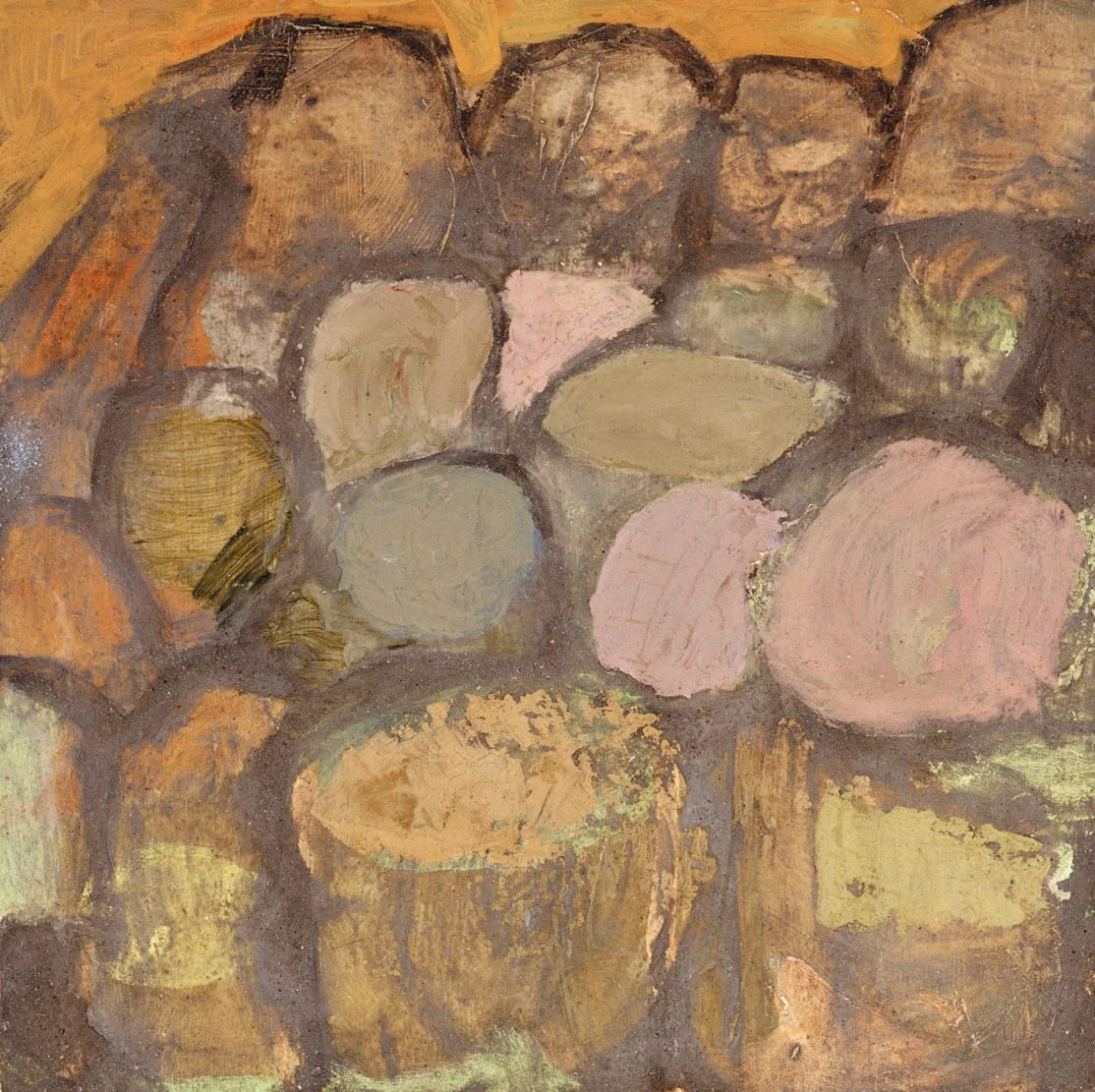 Kaseinvaxtempera och betong Kaseinivahatempera ja betoni Caseinwax Tempera and Concrete 40 x 48 cm caseinwax tempera, oil colour and concrete 2004 (photo: Henrik Schütt)