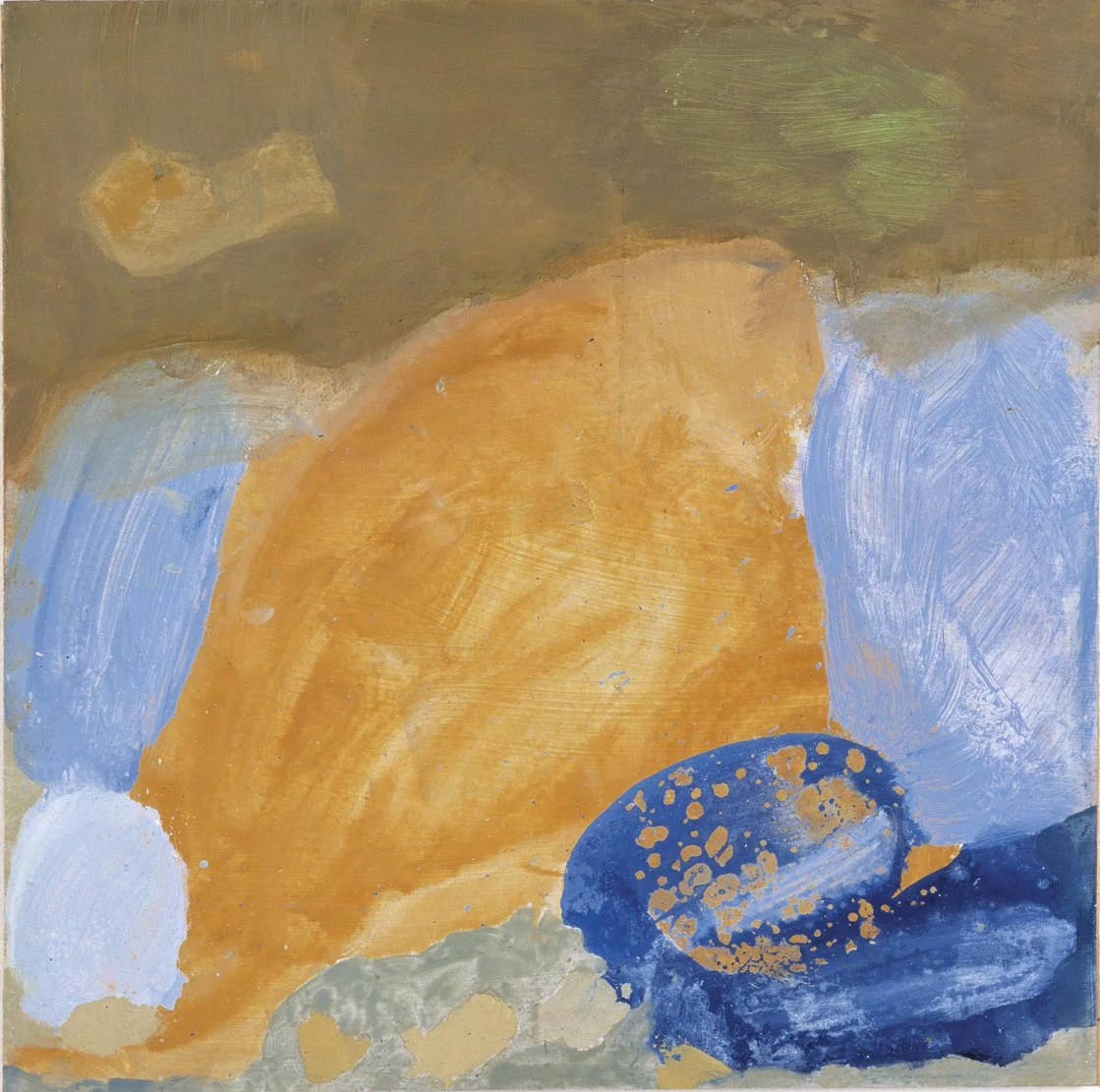 Den blå vågen sköljer vår strand, vår själ Sinilaine pyyhkii rantaamme ja sieluamme A Blue Wave Washes our Shore and Our Soul 40 x 40 cm oil and Tempera on panneau 2005 (photo: Henrik Schütt)