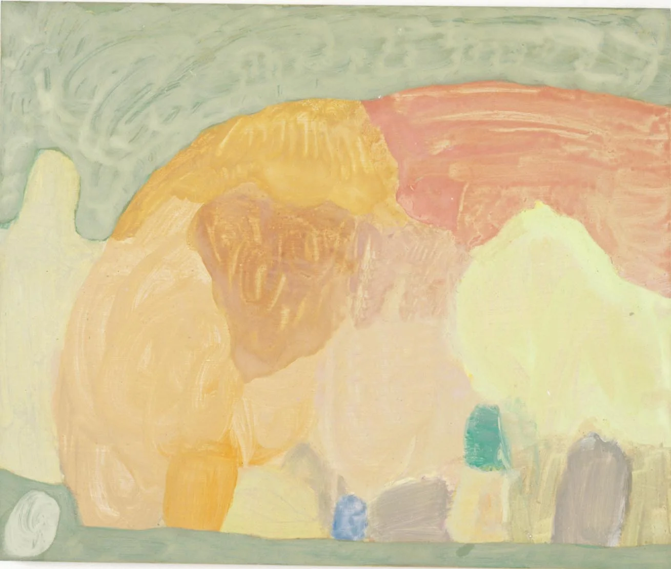 Sandslottet jag byggde en solig morgon när jag var sju Hiekkalinna, jonka rakensin aurinkoisena aamuna kun olin seitsemän 40 x 47,5 cm oil on panneau 2007 (photo: Henrik Schütt)