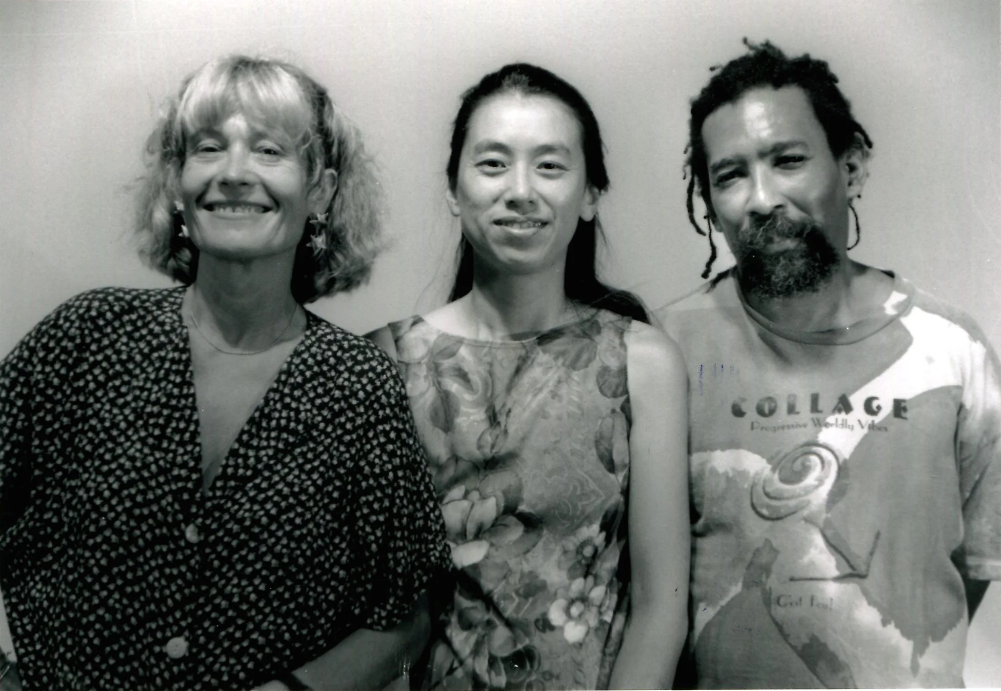 At the premiere of Hanne Tierney’s Salome, an object-based adaption of Oscar' Wilde’s play, Hanne (left) poses with collaborators Jane Wang (double bass) and Sabir Mateen (saxophone). 1999
