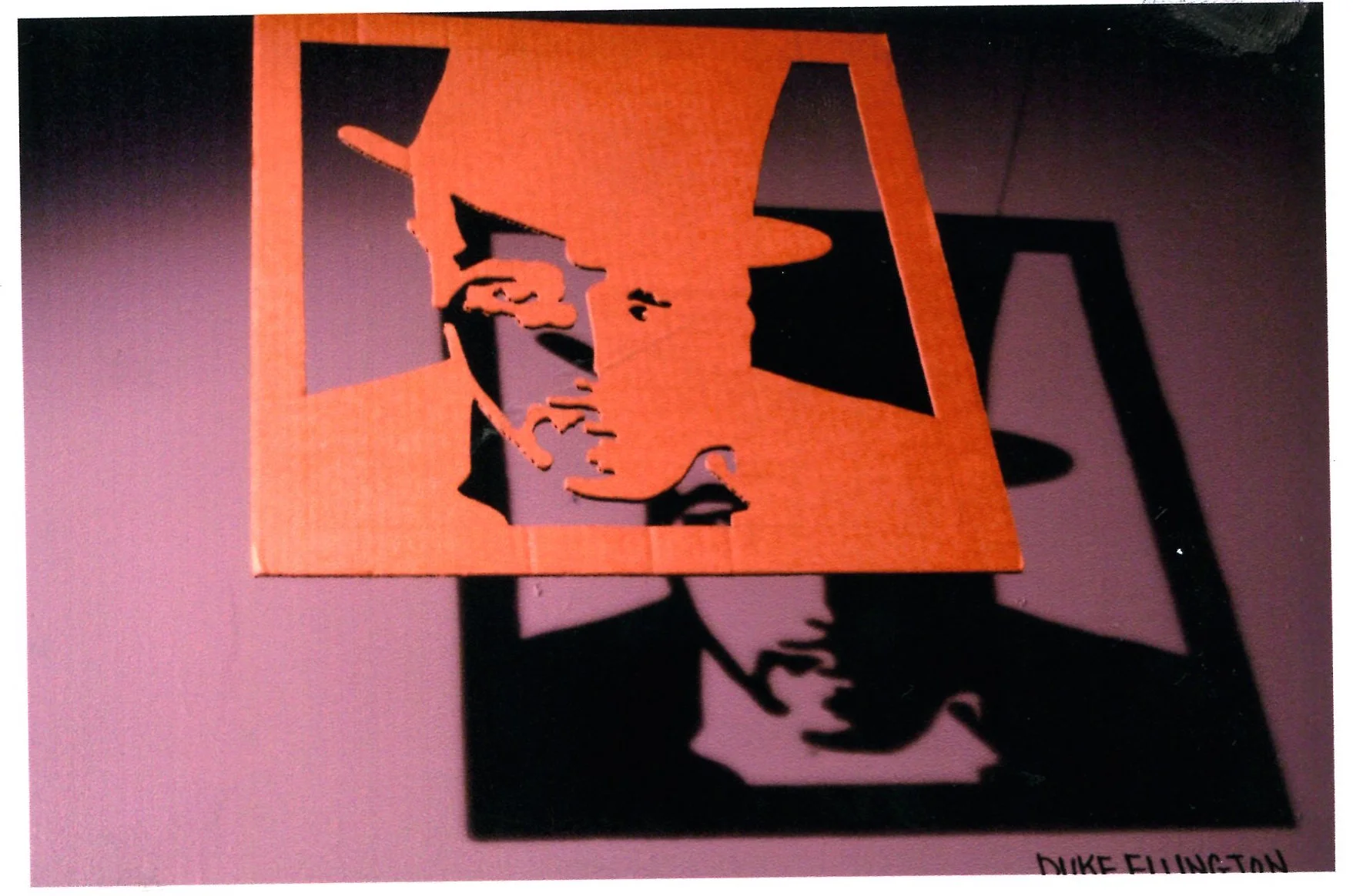 One of the cardboard shadow portraits (Duke Ellington) by Raymond A. King included in the exhibition entitled “Cardboard Images”, shown in conjunction with photographs by LeRoy Anderson, entitled “Black Women: A Place in History”. 2006