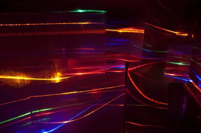 Main Gallery exhibition Feb 16 – Mar 16: A Sound of Light appearing around the bend Barbara Campisi This immersive and magical light installation is made of LEDs and firm, translucent plastic panels joined together at different angles throughout the space, to create a Piranesi-like maze, occluding the perceived boundaries of the existing walls and ceiling. The work was first developed during a residency in a cave in Cappadocia, Turkey.