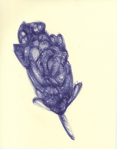 #1 Luis Alonso #351 from “Flora and Fauna” Ballpoint pen on paper 8 x 11 in 2013