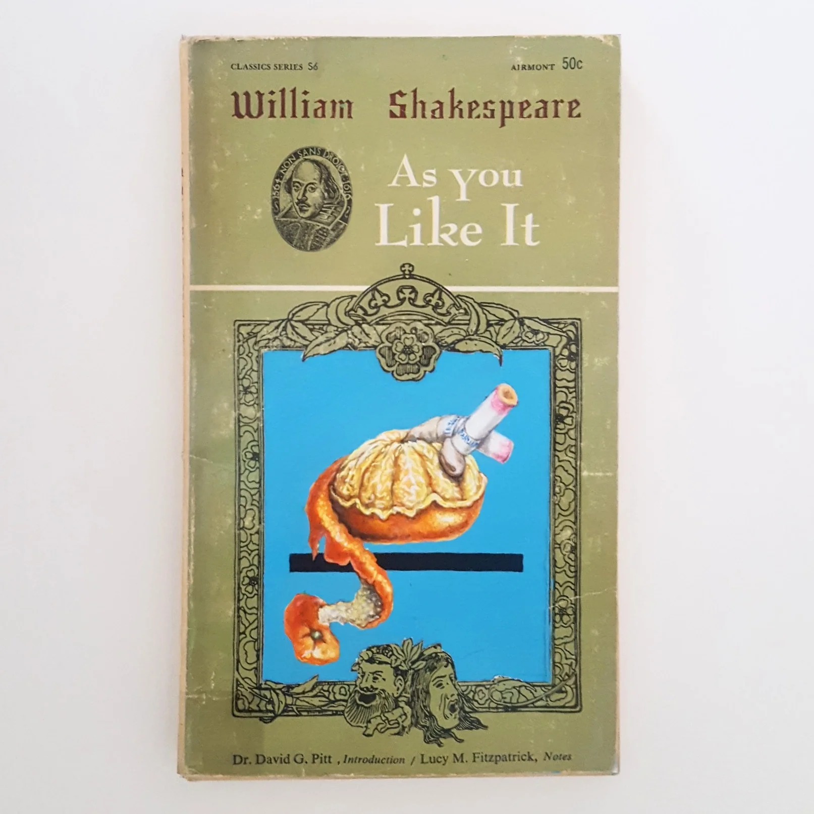 #3 Eric Ashcraft As You Like It Acrylic on paper and book jacket mounted to board, 7 × 4.125 × .375 in, 2019