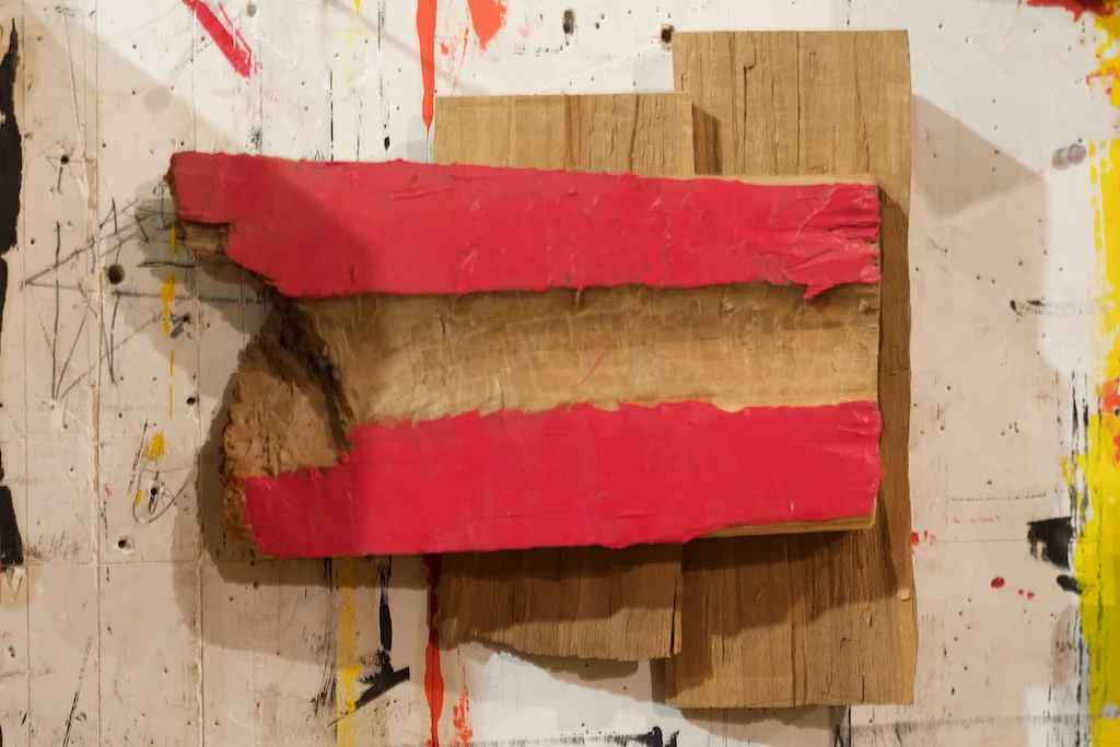 #42 Richard Nonas Untitled Oilpaint on wood 7.5” high x 8” wide x 2” deep 2018