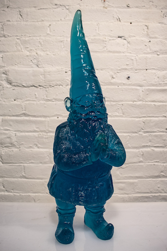 #62 Sam Tufnell Untitled (Small Blue Gnome) resin 19.5 x 6 x 6 in 2018