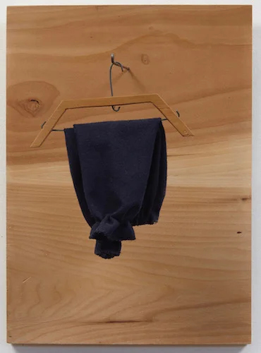 #71 Emily Feinstein Pants in Landscape wood, wire, wool and thread 14 ½ h x 10 ¼ w x 7”d 2015