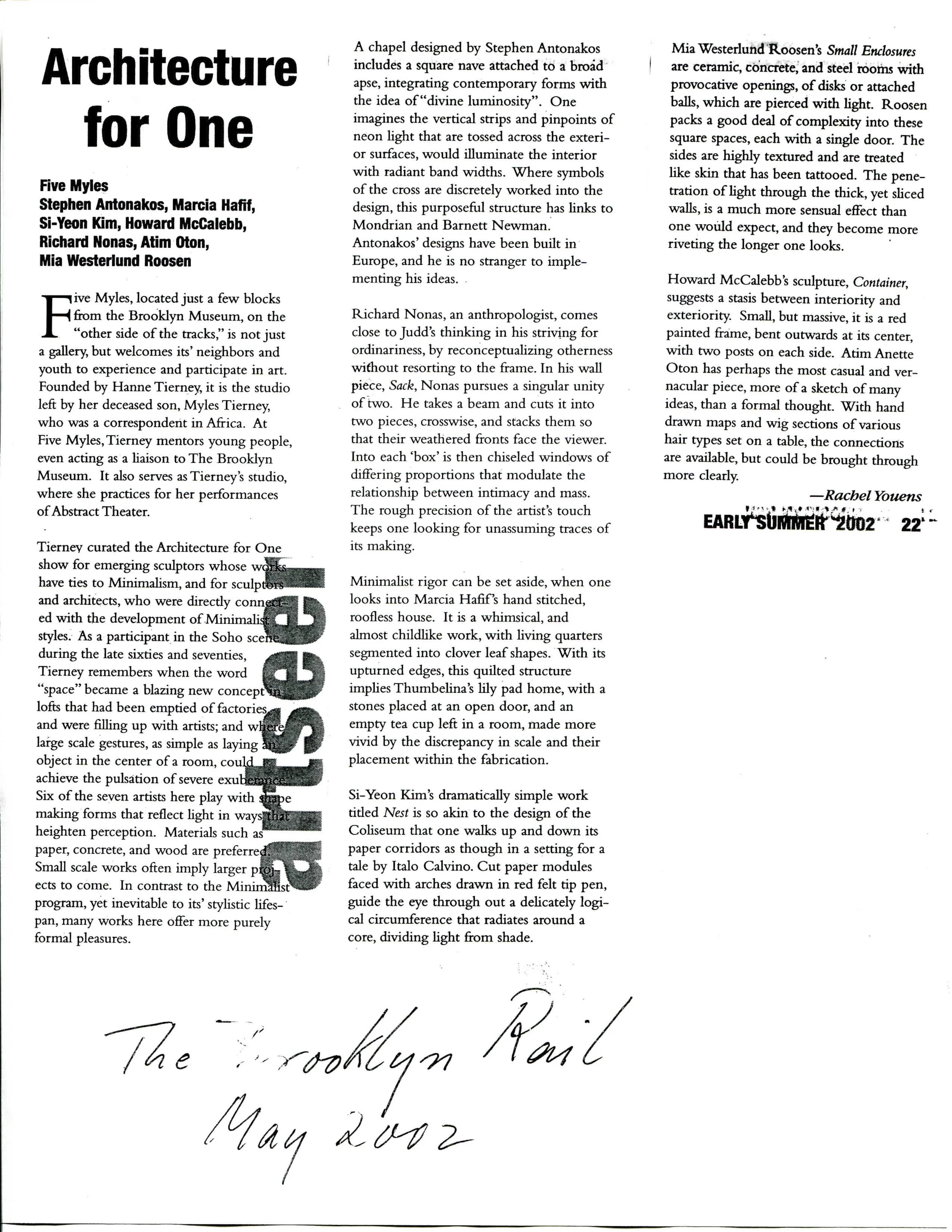 2002 Architecture for One' 1.jpg