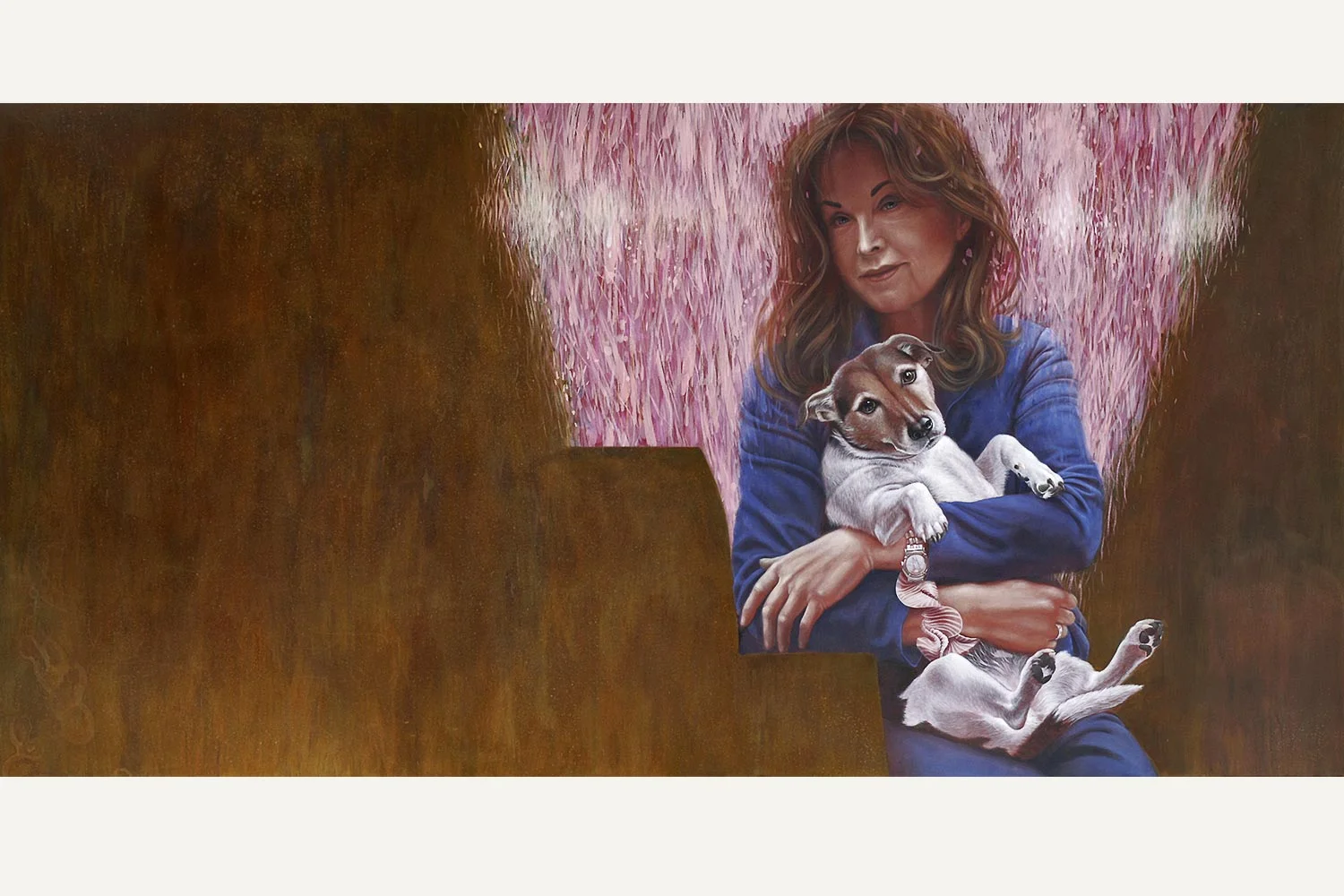 LADY WITH HER PET