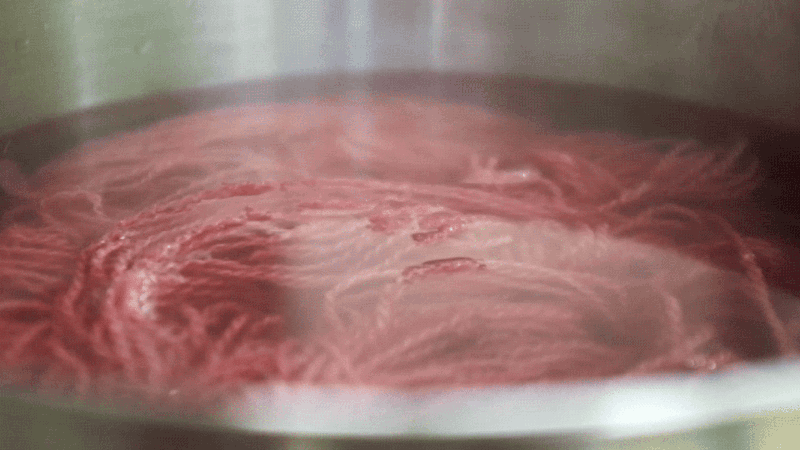 Simmering yarn.