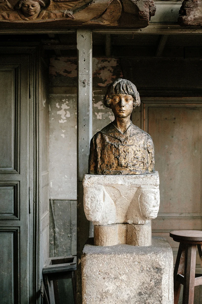 Bust of Michel Cognacq by French sculptor Antoine Bourdelle on display at the Musée Bourdelle in Paris.