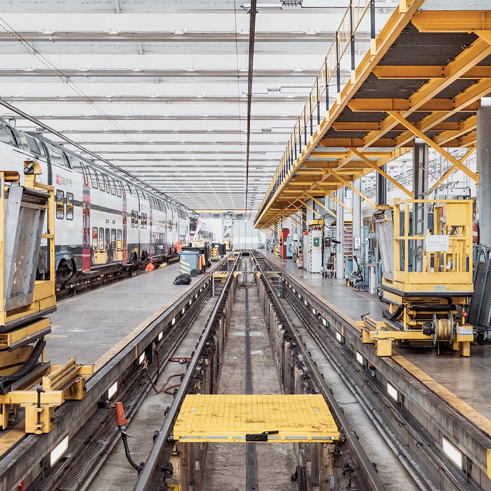 SBB CFF Swiss trains maintenance facility visit in Geneva 2015