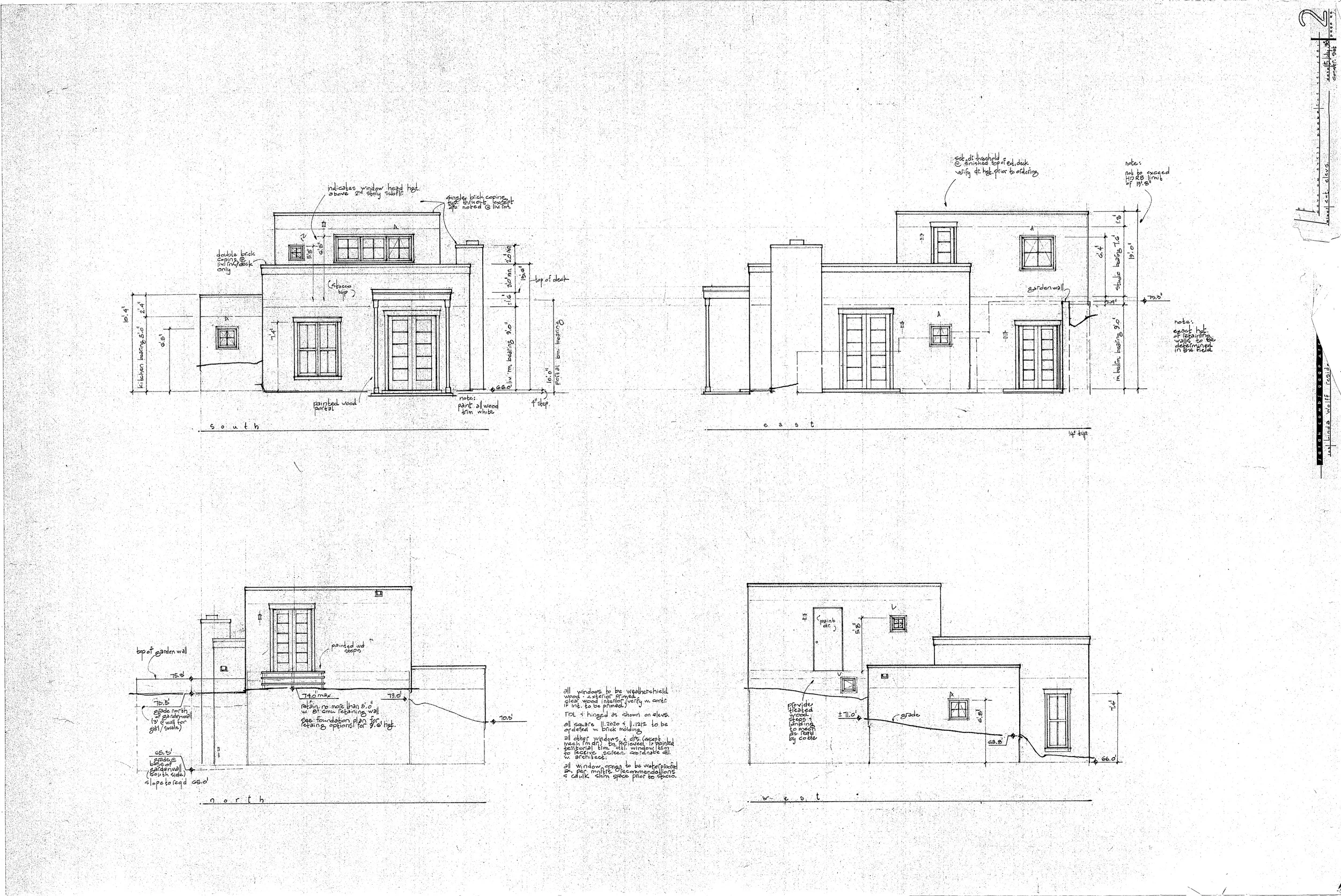 These plan sheets come form the second of 2 units built in this infill project. Both were designed by Sara Gage.