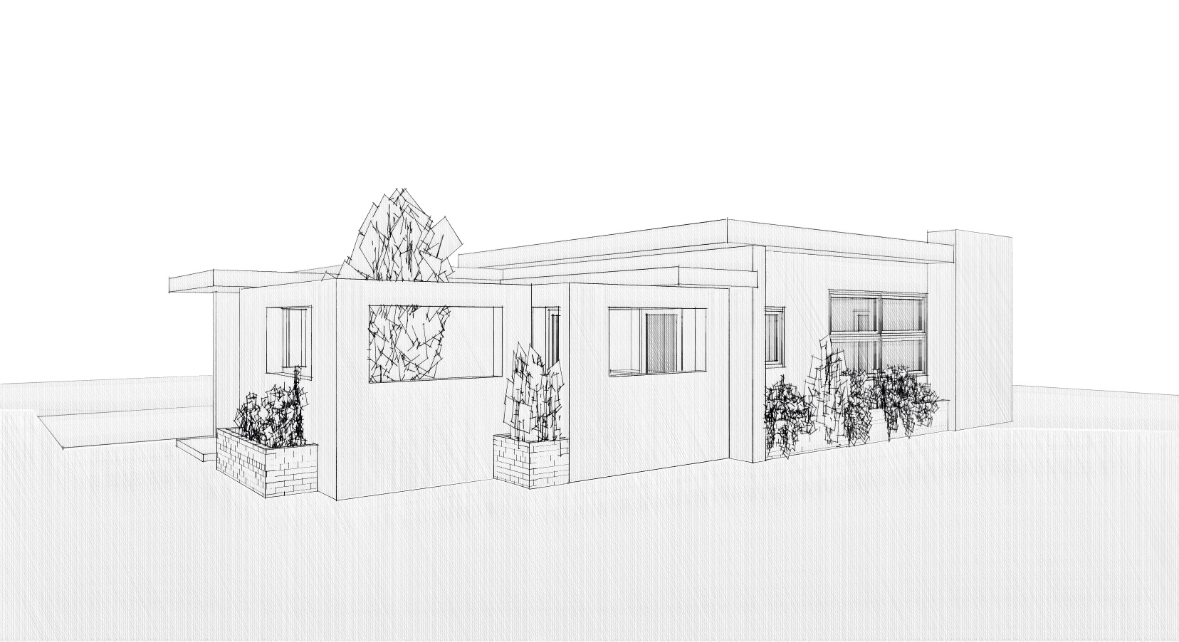 Town Home Design study, drawing inspiration from the Mid Century Modern Eichler Homes