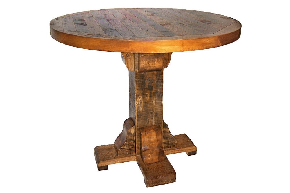 Pub Tables Reclaimed Rustic Woodworks, Round Wood Pub Tables