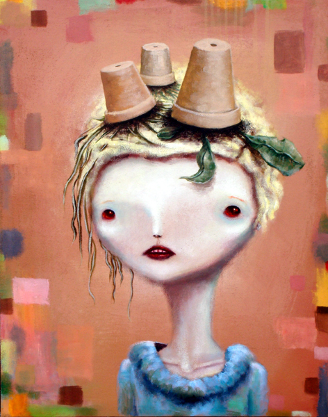 lady spring, acrylic on canvas, 24x30