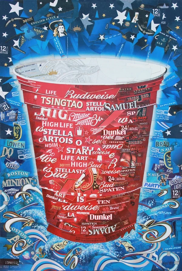 Solo cup made out of 20+ cardboard beer cases. No photoshop