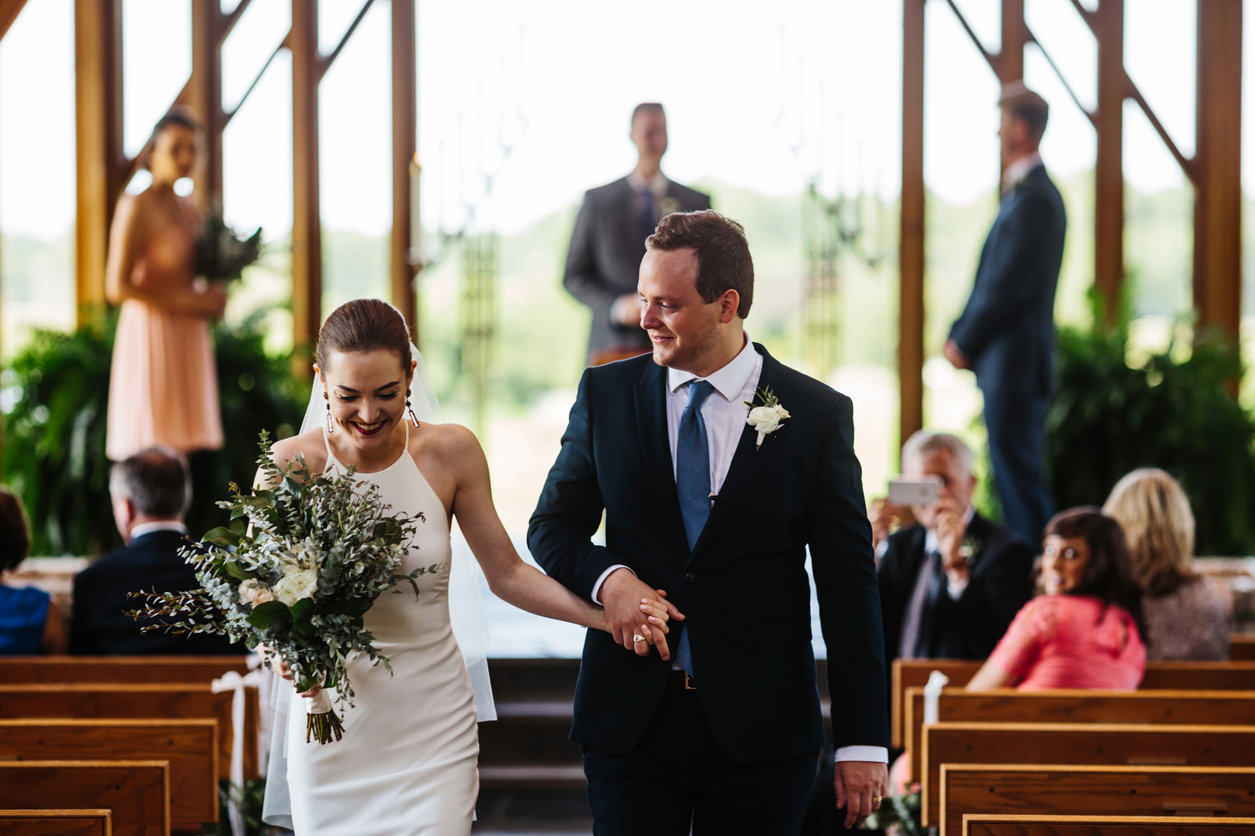 Jordan and Josh's Powell Garden's Chapel Elopement followed by an intimate reception at The Westside Local in Kansas city Missouri. Kindling Wedding Photography and Videography. Kansas City based wedding photographers available for travel and destination weddings.