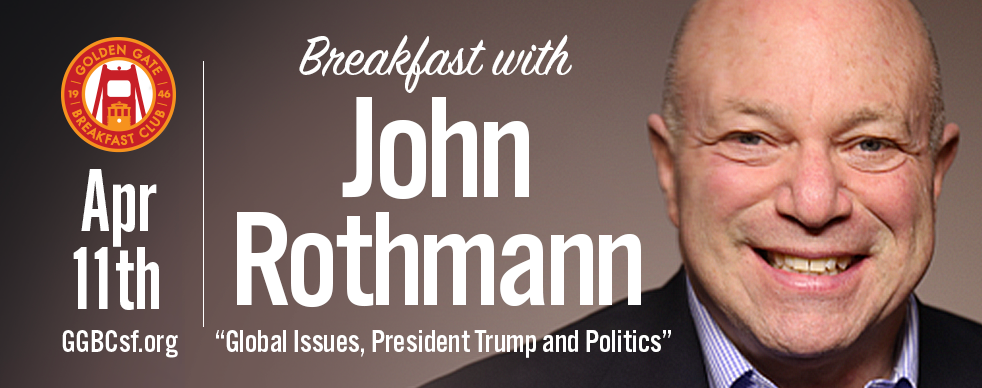 About KGO Radio Host John Rothmann John F. Rothmann is a radio talk show host on KGO 810 AM in San Francisco. John first joined the KGO family in 1996. A frequent lecturer on American politics and the presidency, John has spoken on over 150 university campuses throughout the United States, Canada, and Israel. John has been a professor at the Fromm Institute at the University of San Francisco since 2004. John has been involved in many political campaigns on the national, state and local levels including Richard Nixon’s 1968 presidential campaign and Senator Frank Church’s California Presidential campaign in 1976. He served as Chief of Staff to Senator Milton Marks and as Field Representative for Senator Quentin Kopp, both of San Francisco. A fourth-generation San Franciscan, John is a graduate of George Washington in San Francisco and received his BA in 1970 and his Master of Arts in Teaching from Whittier College in 1971. John lives in San Francisco. He and his wife Ellen have two sons, Samuel and Joel. Learn more about John at his website rothmanntalksandtours.com