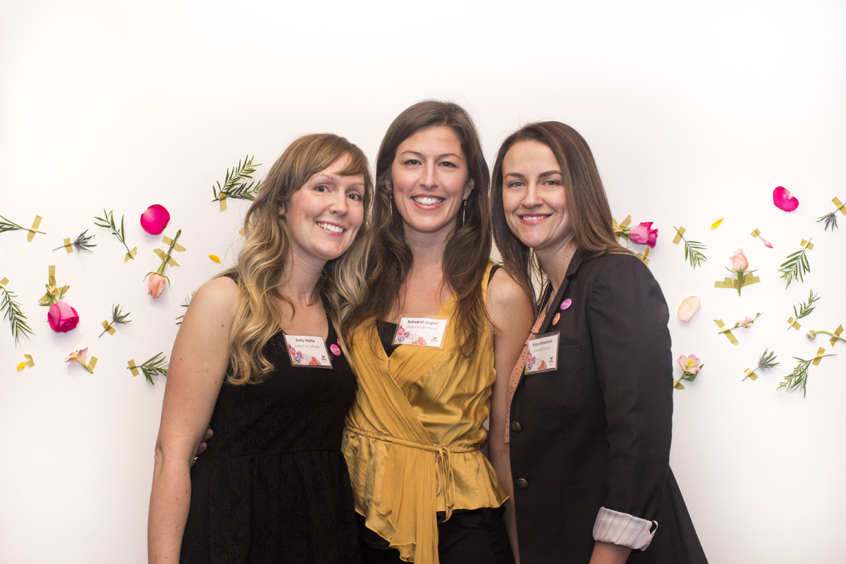 Emily Hastie of Collect & Cultivate, Rebekah Logan of Clark's Audio Visual and Khara Robertson of Showkraft Events