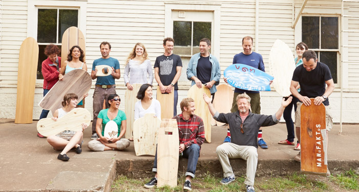 Showing off newly minted bellyboards as part of the Surf Culture experience. photo credit www.hanskwiotek.com