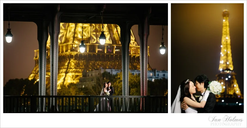e lopement, Paris, France, Eiffel Tower, romance, kiss